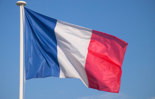 The flag of France